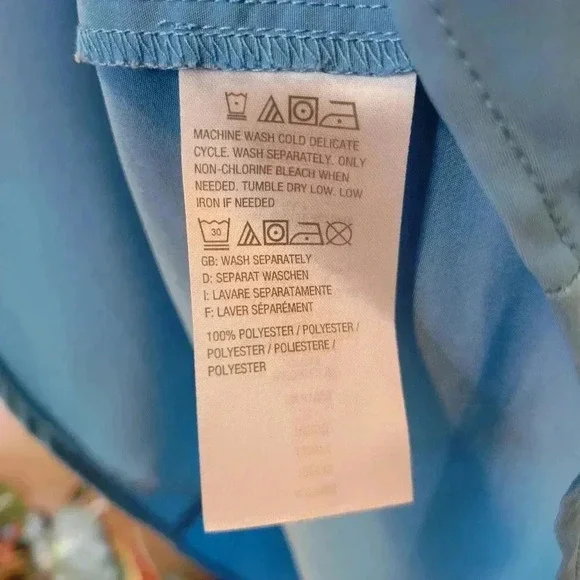 D&Co Beautiful Blue Business Casual Button Up Longsleeve Shirt, Size XL Pockets - Picture 8 of 8